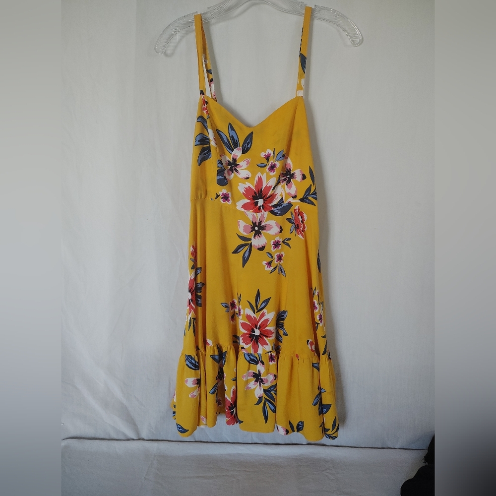 Old Navy Yellow Floral Cami Dress